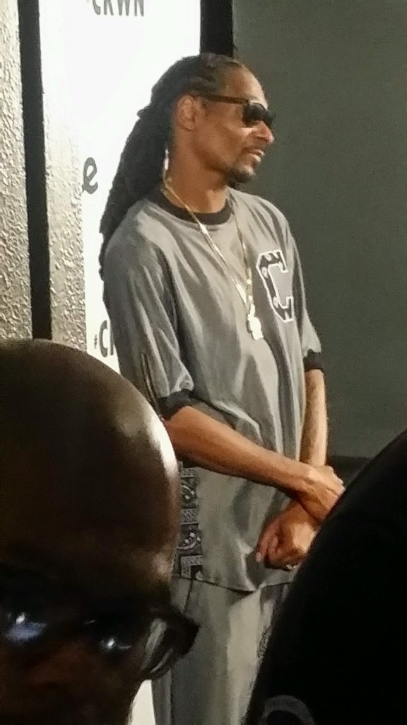 Snoop Dogg backstage at CRWN