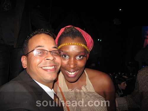 Imani Uzuri with soulhead.com Founder Ron Worthy