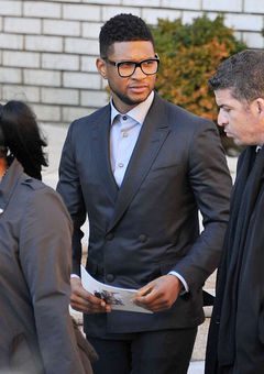 Usher at Heavy D Funeral